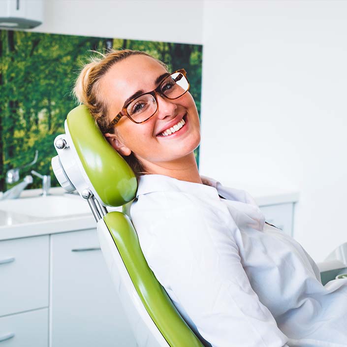 woman at the dentist