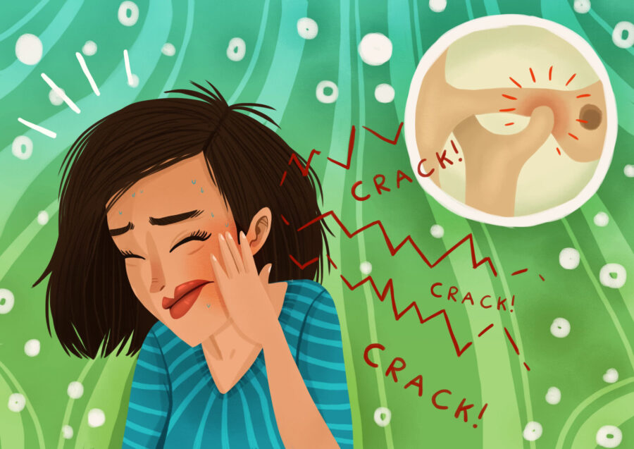 woman with TMJ pain who needs a nightguard for TMJ